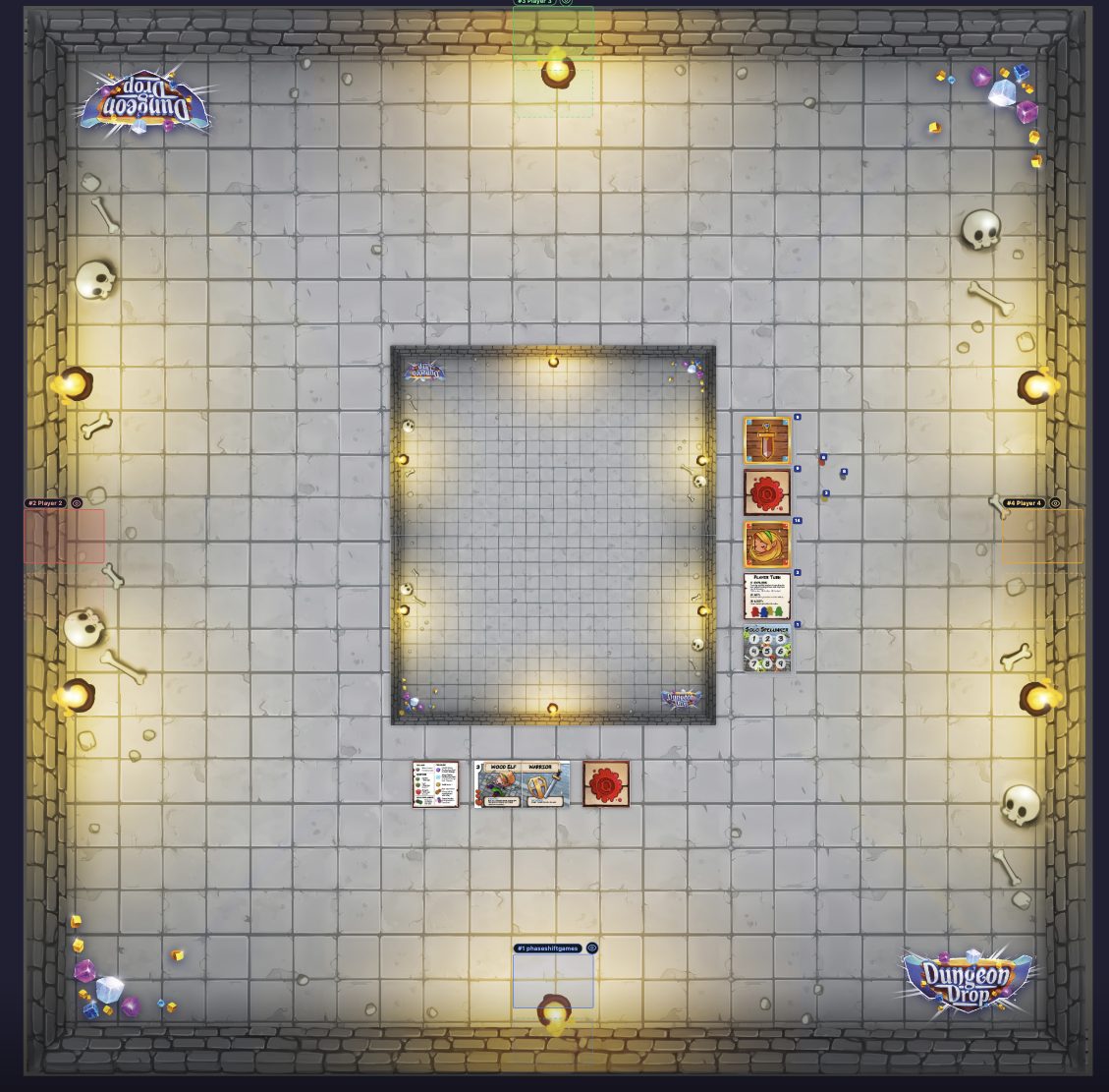 Dungeon Drop by Phase Shift Games running in Playtest Parlor